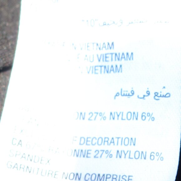 Alfani Petite Black Textured Plaid Stretch Slim Ankle Pants Sz 10P - Picture 6 of 6